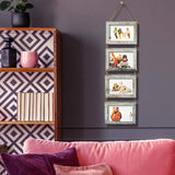 SESEAT 4x6 Wall Hanging Picture Frames Collage with 8 Opening Distressed White Frames,2 Packs SESEAT