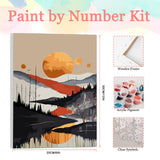 Auremi Mountain Paint by Numbers Kits for Adults Beginners,Easy Sunset Paint by Numbers on Canvas Framed DIY Landscape Painting by Numbers for Gift Home Wall Decor 8x12 Inch Auremi