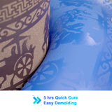 Silicone Mold Making Kit - Silicone for Mold Making 30A - Platinum Liquid Mold Making Silicone 2 Gallons with Tools Kit- 1:1 By Volume - Ideal for Resin Molds, Silicone Molds, Soap Molds Sapphire Blue BBDINO