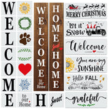 22PCS Large Letter Welcome Stencils for Painting on Wood - Vertical Welcome and Home Sweet Home Stencils - Farmhouse Christmas Stencils for Crafts Reusable -Paint Stencils for Wood Signs & Canvas DLY LIFESTYLE