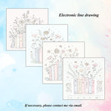 Canrichshop 4 Pcs Book Paint by Numbers Kit for Adults & Ages Over 12,Framed Books Adults' Paint-by-Number Kits, DIY Painting by Numbers for Adults Flowers for Decor Present 8X 8 in Canrichshop