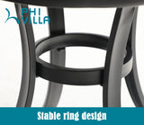 PHI VILLA Patio Round Side Table with Metal Frame and Wooden Like Surface, 19" Small Heavy Duty Outdoor End Table for Garden Yard Lawn PHI VILLA