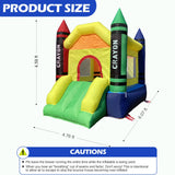 Dvreugde Outdoor & Indoor Mini Inflatable Bounce House with Blower Toddler Castle Kids Bouncy House with Slide, air Blower, Carrying Bag and Water Bag Dvreugde
