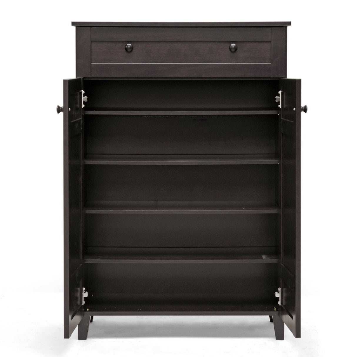 Baxton Studio Glidden 1- Drawer Shoe Storage Cabinet, Dark Brown (91-4518-HiT) Baxton Studio