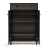 Baxton Studio Glidden 1- Drawer Shoe Storage Cabinet, Dark Brown (91-4518-HiT) Baxton Studio