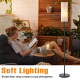 Ambimall 64'' Floor Lamp for Living Room with Bulb - Tall Lamps with Beige Lampshade & Pull Chain Switch, Pole Lamps for Bedrooms Tall, Minimalist Floor Lamp Ambimall