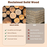 HOKYHOKY Reclaimed Solid Wood Bench, 55" Farmhouse Entryway Bench for Hallway, Kitchen, Dining, Bedroom, Narrow Indoor Bench with Rustic Charm HOKYHOKY