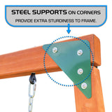 TSC North Star Wooden Swing Set with LED Swings and 6ft Slide Sportspower