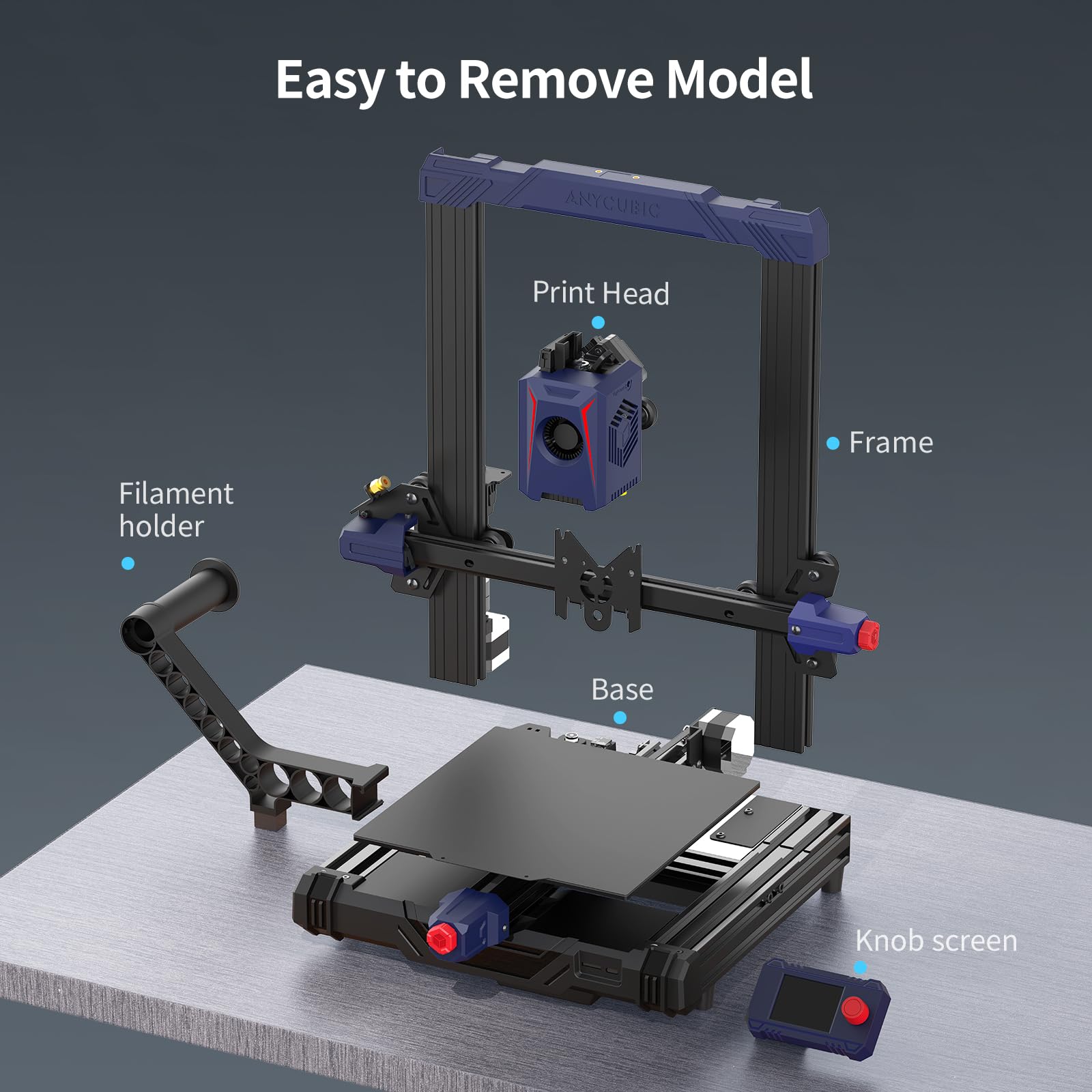 Anycubic Kobra 2 Neo 3D Printer, Upgraded Kobra Neo 250mm/s Fast 3D Printer Auto-Leveling Smart Z-Offset Easy Model Removal, Easy Assembly for Kids/Beginners Print Size 8.7"x8.7"x9.84" - WoodArtSupply