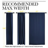 NICETOWN Window Treatment Blackout Curtains - (Navy Color) 52 inches W by 108 inches L Each Panel, Set of 2 Panels, Blackout Drape Panels for Nursery NICETOWN