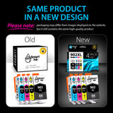 Smart Ink Compatible Ink Cartridge Replacement for HP 902 XL 902XL (4 Combo Pack) to use with Officejet Pro 6978 6968 6974 6975 6960 Officejet 6951 6954 6956 6958 Printers Smart Ink