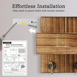 CypherX Key Holder Wall Mount, Decorative Key and Mail Holder for Wall w/Shelf, Farmhouse Wood Keys Organizer for Entryway Hallway Doorway- Home Wall Key Rack CypherX