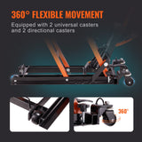 VEVOR Hydraulic Motorcycle Lift Jack, 1500 LBS Capacity ATV Scissor Lift Jack, Portable Motorcycle Lift Table with 4 Wheels, Hydraulic Foot-Operated Hoist Stand for Motorcycle ATV UTV Powersports VEVOR