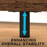 IBF Rustic Brown 3-Tier Industrial-Style 5-Cube Bookshelf and Storage Organizer IBF