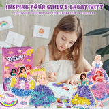 BLXIN Poke-Art Princess Craft Kit, Girls DIY Paper Art Set with Castle & Rainbow Designs, Pretty Princess Game,Creative Educational Activity,Crafts Gifts for Girls Ages 3-8, DIY Activity BLXIN