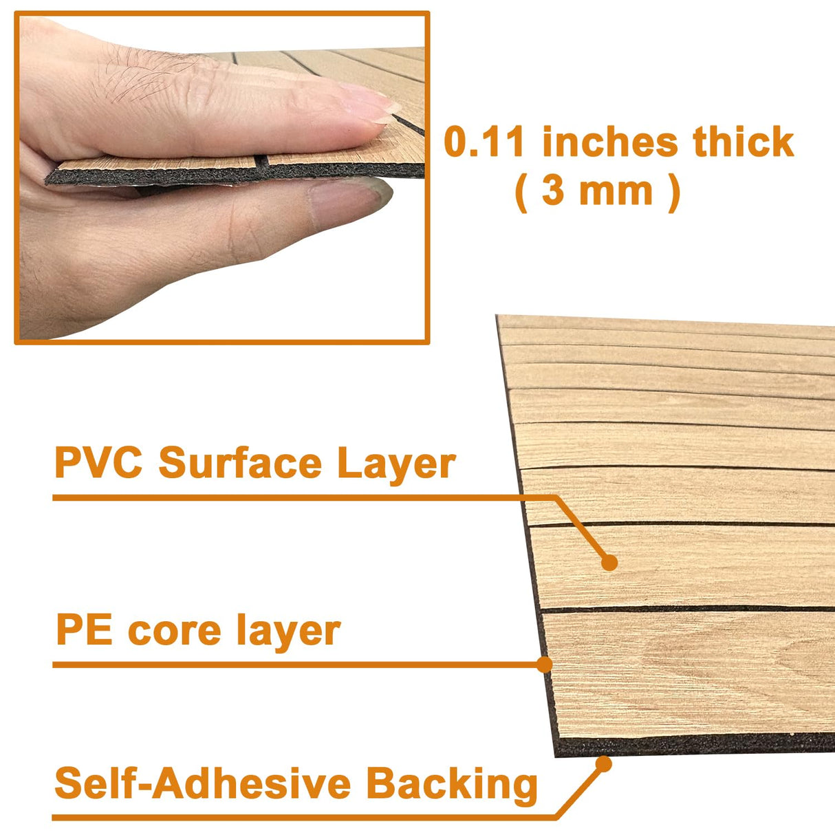 Yutianli PVC Slat Wall Panel Peel and Stick 118"x 15.7" Faux Wood Slat Panel Artificial Oak Wood Grain Self-Adhesive Soundproof 3D Wall Panel for Walls and Ceilings Yutianli