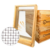 BeeCastle Beehive Screened Bottom Board Dipped in 100% Beeswax,Screened Bottom Board with Solid Wood (10-Frame) BeeCastle