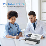 iDPRT Portable-Printer Wireless for Travel, Bluetooth Thermal Printer Support 8.5" x 11" US Letter&A4&A5 Size,300DPI Inkless Printers for Home Use,Compatible with Android and iOS Phone&Laptop,Black iDPRT