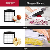 Fullstar Vegetable Chopper - Food Chopper - Onion Chopper - Vegetable Slicer & Spiralizer - Veggie Chopper with Container - Kitchen Gadgets - Home Essentials - Kitchen Accessories (4 in 1, White) fullstar
