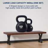 Likapop 16" Metal Bench, Desk and Coffee Table Legs, Heavy Duty Furniture Legs, Black End Table Legs, DIY Legs (H16" x W11.8", Set of 2) Likapop