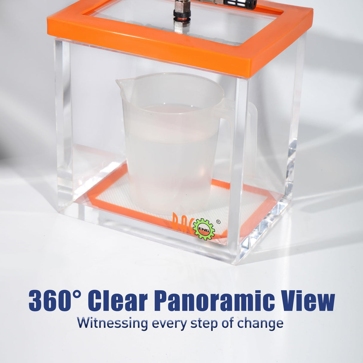 BACOENG 2 Gallon Vacuum Chamber, Acrylic Degassing Chamber Kit for Resin, Silicone and Epoxies BACOENG