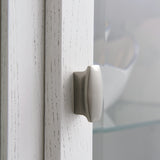 Leick Home Favorite Finds Entryway Wood Curio Cabinet in Weathered White Leick Home