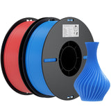 Creality PLA Filament 1.75mm Bundle 2KG, 3D Printer Filament Dimensional Accuracy +/- 0.02mm, No-Tangling Strong Bonding 3D Printing Filament, Fits for Most FDM 3D Printers (Red & Blue) Creality