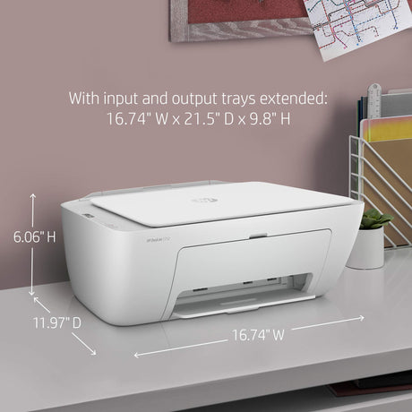 HP DeskJet 2752 All-in-One Color Inkjet Printer Scanner and Copy with Mobile Printing, Wireless Printers for Home and Office, Instant Ink Ready, Dual-Band WiFi, 8RK11A (Renewed) HP