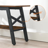 HOOBRO 2-Tier Shoe Bench with Storage, 31.5" L Shoe Rack Organizer, Industrial Entryway Bench with Seat, Easy Assembly, for Entrance, Hallway, Mudroom, Indoor, Rustic Brown and Black BF86HX01G1 HOOBRO