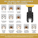 Trivd Frol 15PCS Titanium Oscillating Saw Blades Metal Cutting, Universal Multitool Blades for Metal Nails Hard Material and Wood Plastic, Multi Tool Blades Kits Fit Dewalt Bosch Milwaukee Ryobi Trivd Frol