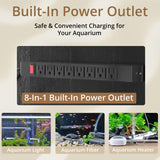 VOWNER 100-150 Gallon Fish Tank Stand with Power Outlet, Heavy Duty Aquarium Stand with Cabinet Storage for Fish Tank, Turtle Tank, Reptile Terrarium, 60" L*23.6" W Tabletop, 2200 LBS Capacity, Black VOWNER