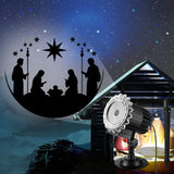 Tuanse Christmas Outdoor Nativity Projector Lights LED Flood Light Holiday with Stars for Christmas Party Garden Landscape Decoration Tuanse