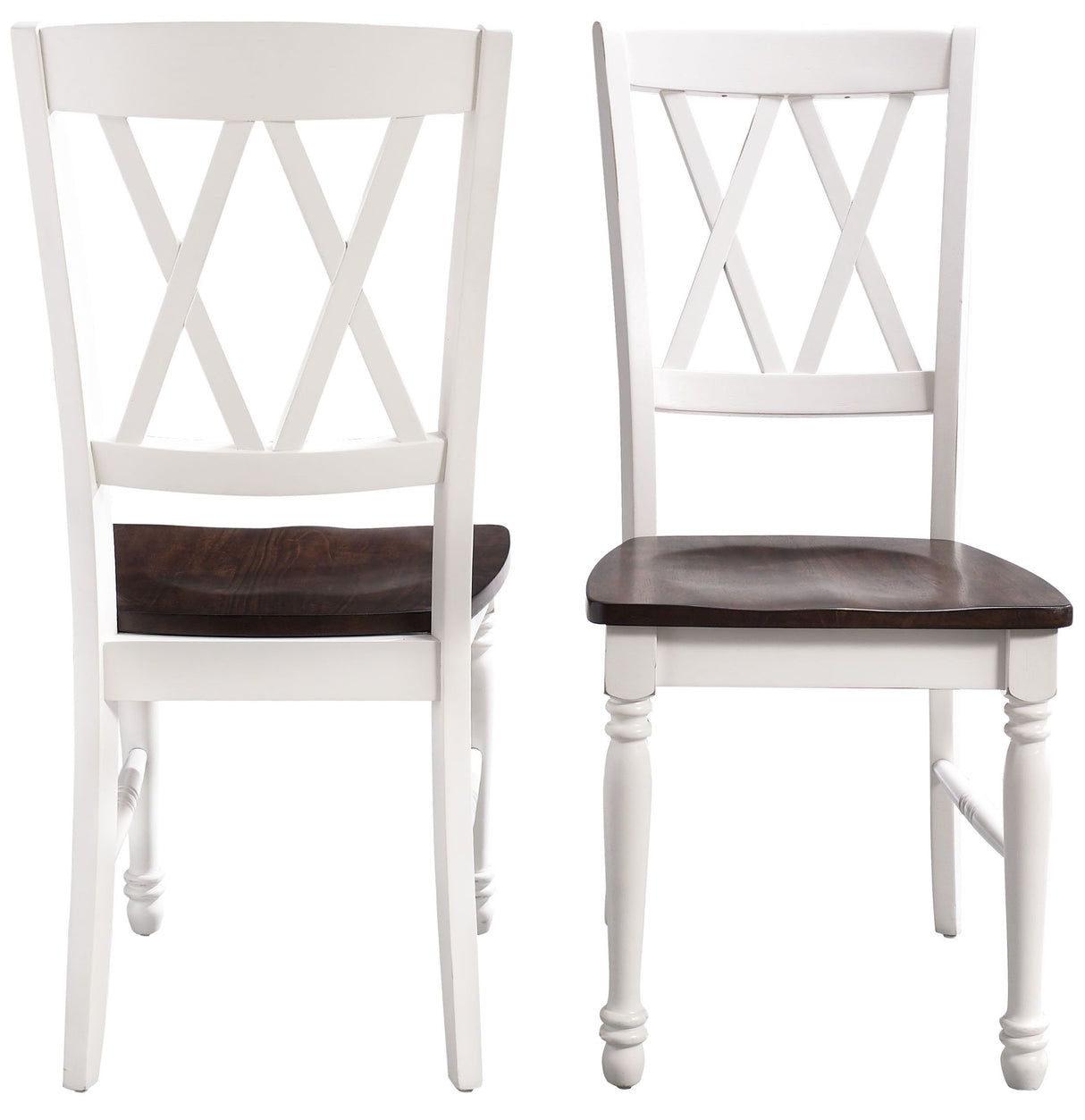Crosley Furniture Shelby Dining Chairs (Set of 2), Distressed White Crosley Furniture