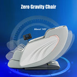 Artist hand Massage Chair Full Body, Luxury 4D Zero Gravity Massage Chair with SL-Track, Heating, Foot Rollers, Bluetooth Speaker, Full Body Airbags Compression Massage, Adjustable Recline (Silver) Artist hand