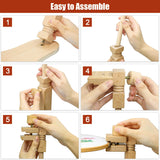 Embroidery Hoop Stand - Rotated Cross Stitch Stand Lap, Easy to Use Natural Beech Wood Embroidery Hoop Holder, Hands Cross Stitch Stand for Art Craft Sewing Needlework Projects guofa