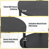 WiberWi Rustic Industrial 35.8" Round Coffee Table with Storage Shelf and Sturdy Metal Legs, Easy Assembly WiberWi