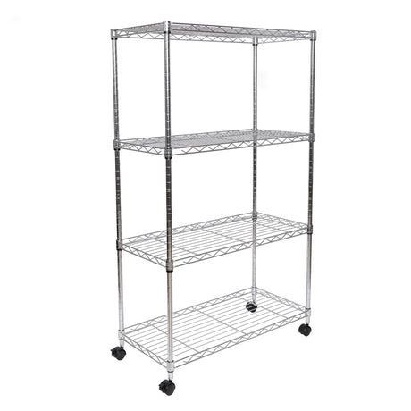 Seville Classics Solid Steel Wire Shelving Storage Unit Adjustable Shelves Organizer Rack, for Home, Kitchen, Office, Garage, Bedroom, Closet, Steel, 4-Tier, 30" W x 14" D Seville Classics