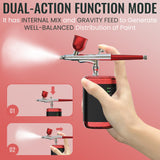 AirBrush Kit with Compressor Portable Barber Airbrush Kit 32PSI High Pressure Cordless Airbrush compressor, 1800mAh Rechargeable Auto Handheld Airbrush gun for Makeup, Nail Art, Painting, Cake Decor crpen