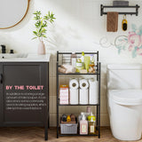 LEEDA 3-Tier Freestanding Multipurpose Storage Shelves Heavy Duty Metal Shelving Unit, Display Plants Flowers Bath Essentials, for Kitchen Bathroom Office, Black Leeda Made