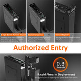 Z ZLJUAN Mounted Gun Safe for Pistols,Quick-Access Auto-Open Sliding Door Handgun Safe for Nightstand Wall Mount Bedside Desk Bed Gun Safes, Pistol Safe w/Biometric Fingerprint,Keypad Lock,Key Z ZLJUAN