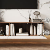 Living Skog Floating TV Stand Wall Mounted for Living Room and Bedroom, Media Console Table, Entertainment Center with Storage and Drawers Fits TV 50 55 60 65 inch Cabinet (Brown, 59 inch) Living Skog