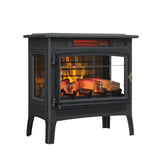 duraflame Freestanding Electric Fireplace Stove Heater with 3D Flame Effect for 1,000 Sq. Ft. Room, Black Duraflame