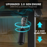 ExaDesk 63×30 Inch Electric Standing Desk with 2 Drawers, Adjustable Height Widened Stand Up Desk with Storage Shelf, Sit to Stand Ergonomic Workstation for Home Office ExaDesk