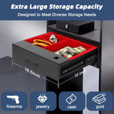 Biometric Hidden Gun Safe, Drawer Safe with Silent Slide, Reinforced Steel Construction, Ideal for Nightstand, Closet Drawer, TV Cabinet Gopper