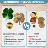 Magnetic Needle Minder Magnet Embroidery Accessories and Supplies Embroidery Needle Holder Cross Stitch Holder Needlework Supplies (FourLeaf) seminhoof