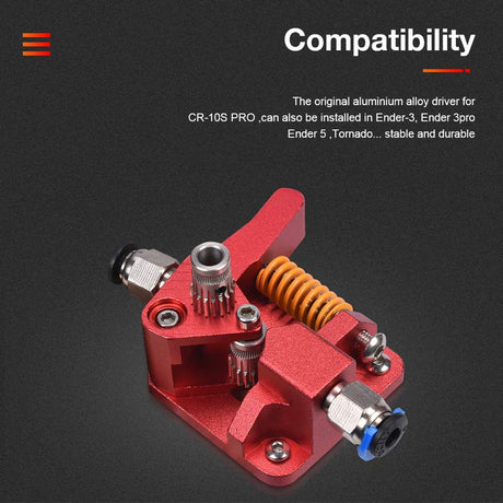 Bigtreetech Upgrade Dual Gear Extruder, Double Gear MK8 Extruder 3D Printer Dual Driver Stock Feeder All Metal 1.75mm Filament Extruder Kit for CR-10S Pro/CR-10/ Ender 3 V2/Ender 3/Ender 3 Pro Series BIQU