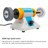 Multi-Function 110V Bench Buffer Polisher Machine Adjustable Variable Speed Bench Grinder Polishing & Buffing Machine for Wood, Amber, Metal, Jade TTeralmon
