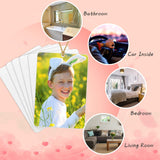 50 Pieces Sublimation Air Freshener Blanks Rectangle Shape Air Freshener Sheets for Car and Home Polyester Felt Air Freshener with 100 Elastic Drawstrings and 50 Bags for DIY HTV Inks Heat Press Chuangdi