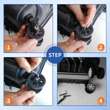 Luggage Wheels Replacement Set 8PCS 2inch TPU Rubber Wheel Convenient Upgrade Sets Smooth Silent for Suitcase Spinner Trolley Bag Drawbar Travel Box Caster Repair ASUNTOM