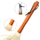12" BBQ Sauce Basting Mops & Brushes for Roasting or Grilling, Apply Barbeque, Marinade or Glazing, Cotton Fiber Head and Hardwood Handle, Dish Mop Style, Perfect for Cooking or Cleaning - Pack of 3 TOPULORS